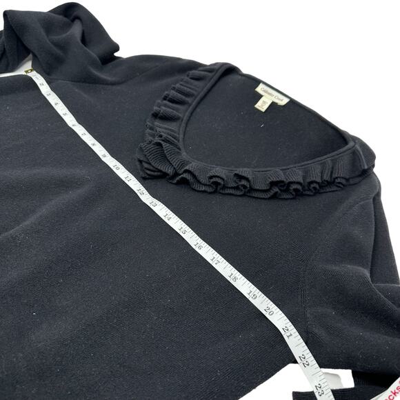 Coldwater Creek Knit Pullover Wool Cashmere Sweater 2X Black Whimsigoth Western - Picture 8 of 12